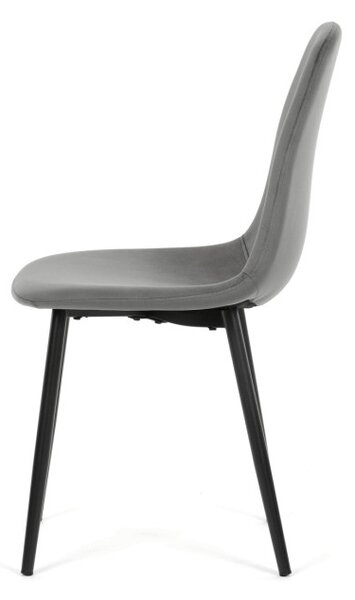 Jídelní židle sametová, šedá CT-V2971 GREY4