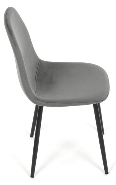 Jídelní židle sametová, šedá CT-V2971 GREY4