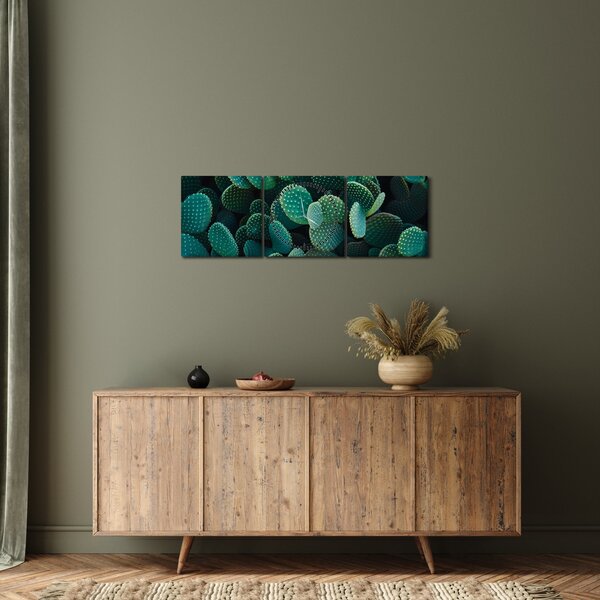 Obraz - Opuncie (s hodinami) (90x30 cm)