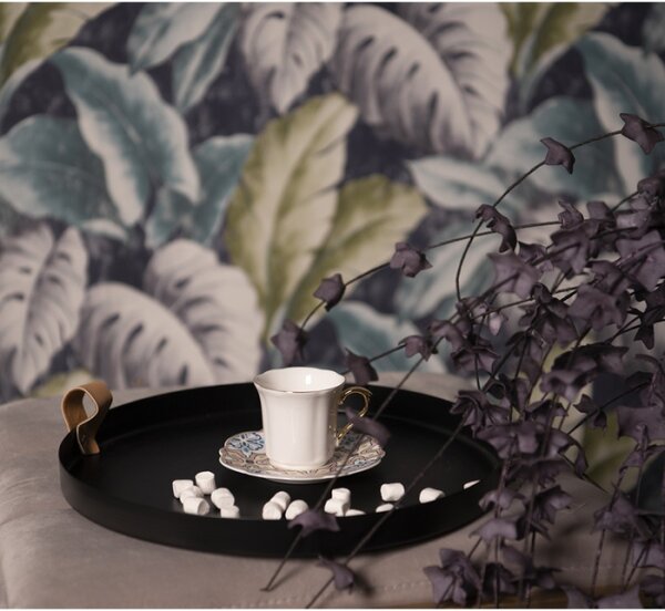 Bílý porcelánový šálek s barevným podšálkem Tasse – 95 ml