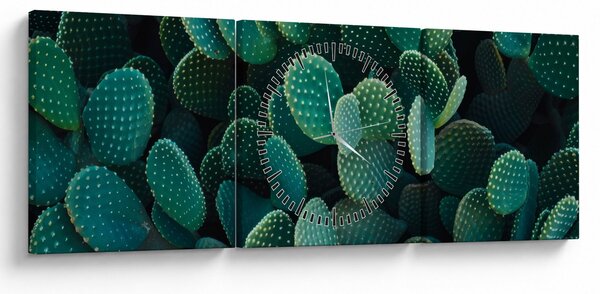 Obraz - Opuncie (s hodinami) (90x30 cm)