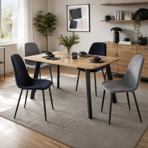 Jídelní židle sametová, šedá CT-V2971 GREY4
