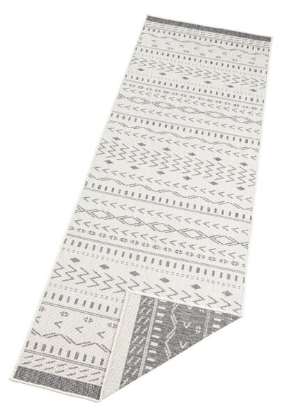 Šedo-krémový venkovní koberec NORTHRUGS Kuba, 250 x 80 cm