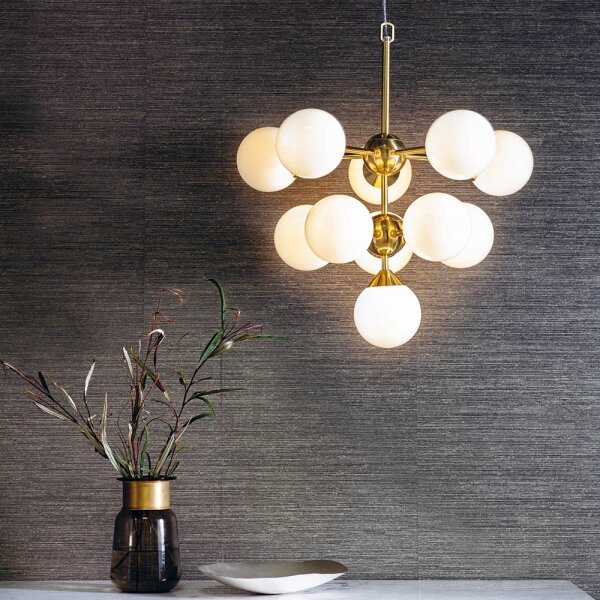 Endon 76500 - Lustr na lanku OSCAR 11xG9/18W/230V mosaz