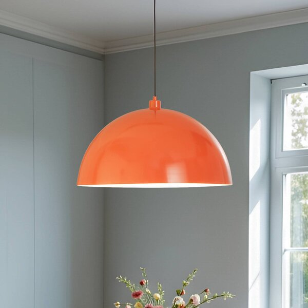 Opviq Závěsné světlo Kure, oranžové, kov, Ø 60 cm, E27, stmívatelný, Žlutá / oranžová, Kuchyň, kov, Moderní