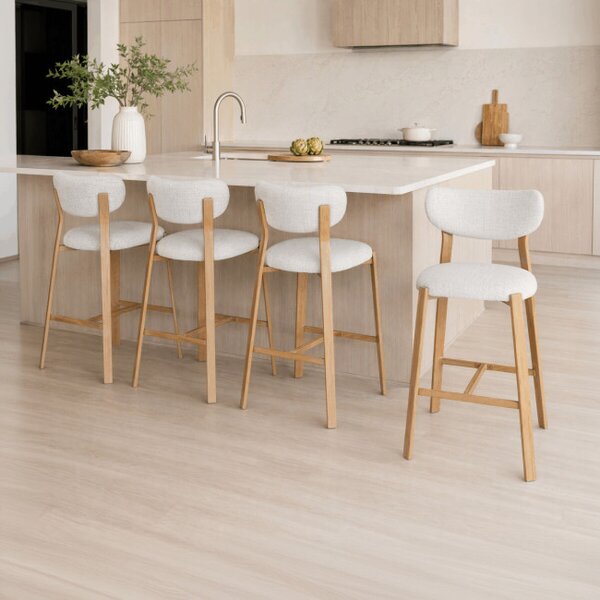 Barová židle bílá AUB-L3125 OAK