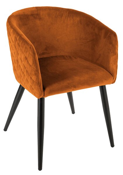 Sametové křeslo MARLO, glamour, oranžové