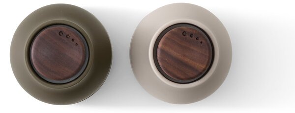 AUDO COPENHAGEN Mlýnky na sůl a pepř Bottle Small, Hunting Green / Beige, Walnut, set 2ks