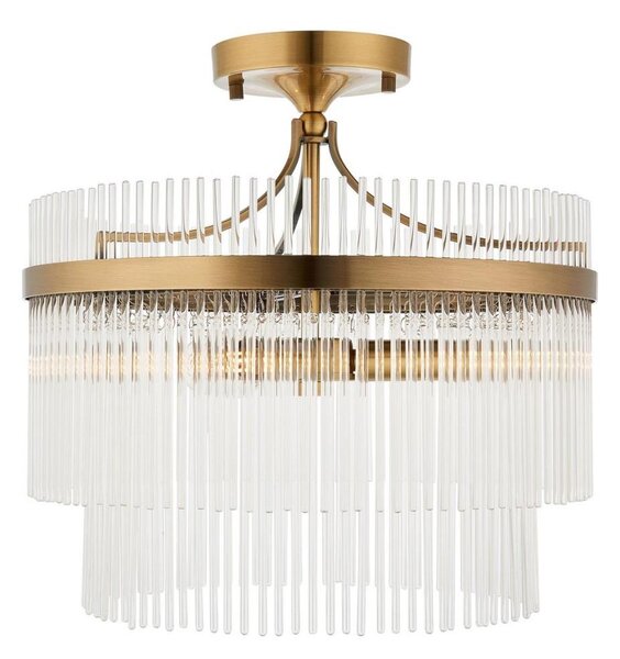 Endon 112575 - Přisazený lustr MARIETTA 3xE14/7W/230V mosaz/čirá