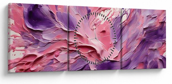 Obraz - Romantická abstrakce (s hodinami) (90x30 cm)