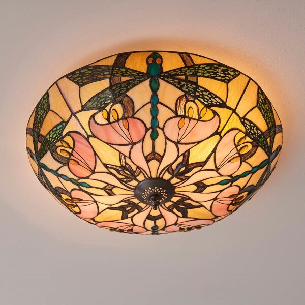 Endon 63922 - Stropní svítidlo Tiffany ASHTON 2xE27/60W/230V pr. 45 cm