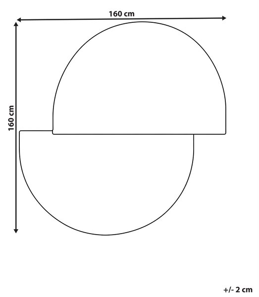 Koberec SAKARO Taupe ø 160 cm Vlna