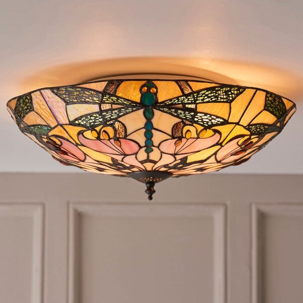 Endon 63922 - Stropní svítidlo Tiffany ASHTON 2xE27/60W/230V pr. 45 cm