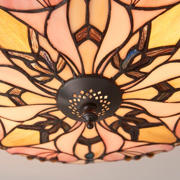 Endon 63922 - Stropní svítidlo Tiffany ASHTON 2xE27/60W/230V pr. 45 cm