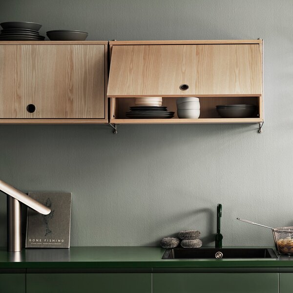 STRING Skříňka Cabinet with Flip Door, White