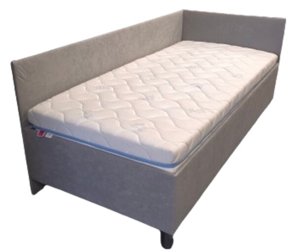 Čalouněná postel s úložným prostorem RYAN 90X200, světle šedá