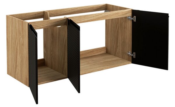 Koupelnová skříňka pod umyvadlo LUXOR BLACK 120 cm