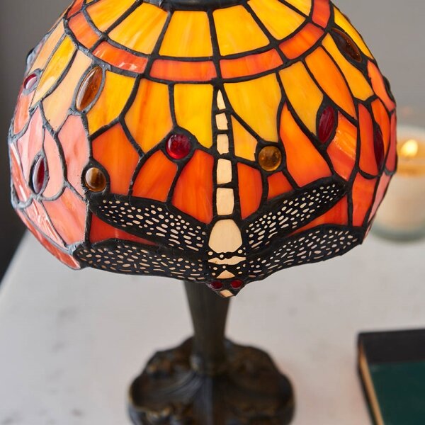 Endon 64091 - Stolní lampa Tiffany DRAGONFLY 1xE14/40W/230V pr. 20 cm