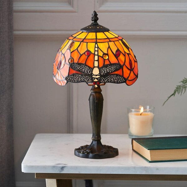 Endon 64091 - Stolní lampa Tiffany DRAGONFLY 1xE14/40W/230V pr. 20 cm