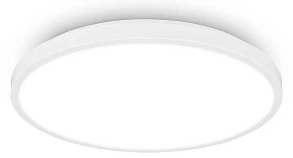 Briloner LED stropní svítidlo Kaida, bílé, Ø 30 cm, EEK A, 4 000 K, Bílá / opál, Pracovna / kancelář, kov