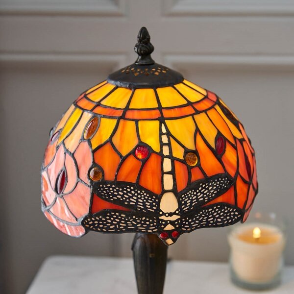 Endon 64091 - Stolní lampa Tiffany DRAGONFLY 1xE14/40W/230V pr. 20 cm