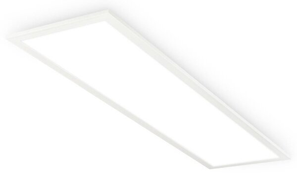 Briloner LED panel Simple A, bílý, 100 x 25 cm, kov, 4 000 K, Bílá / opál, Pracovna / kancelář, kov