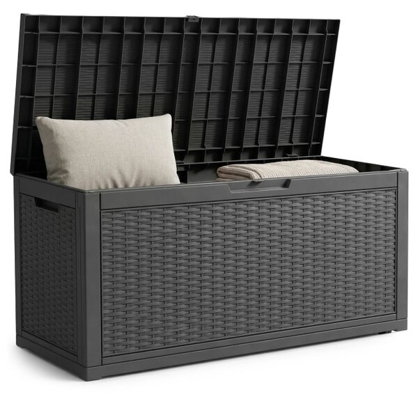 Zahradní úložný box černý 340 L
