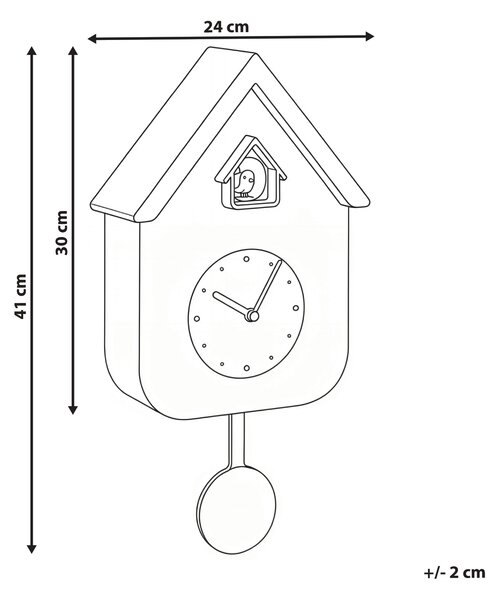Kyvadlové hodiny BONNEVAL 24 cm s kukačkou Modrá