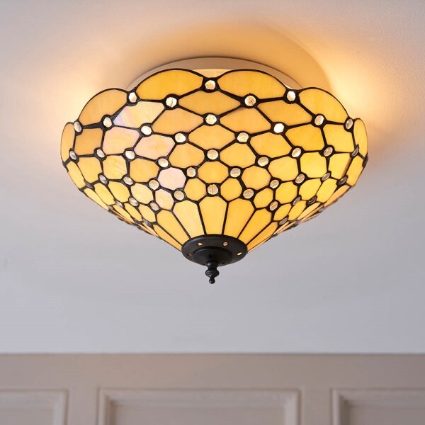 Endon 70242 - Stropní svítidlo Tiffany PEARL 2xE27/60W/230V pr. 37 cm