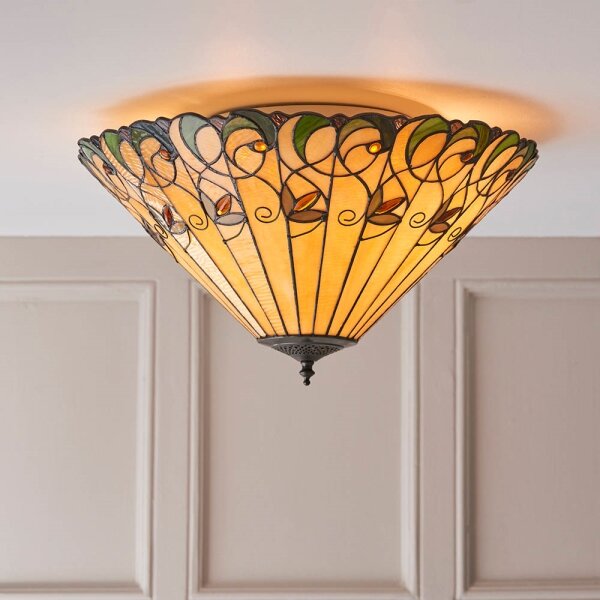 Endon 70706 - Stropní svítidlo Tiffany JAMELIA 2xE27/60W/230V pr. 50 cm