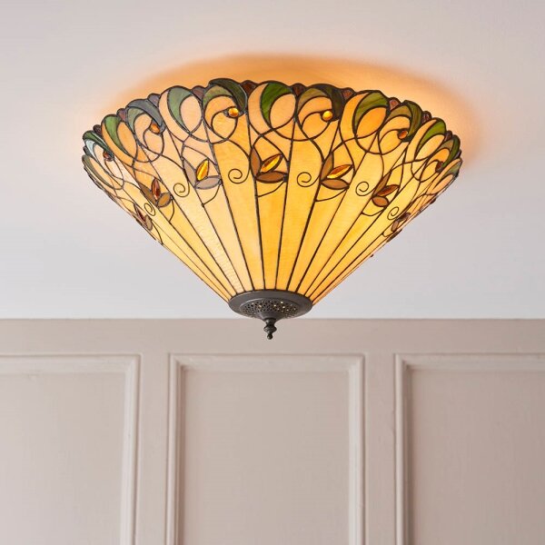 Endon 70706 - Stropní svítidlo Tiffany JAMELIA 2xE27/60W/230V pr. 50 cm