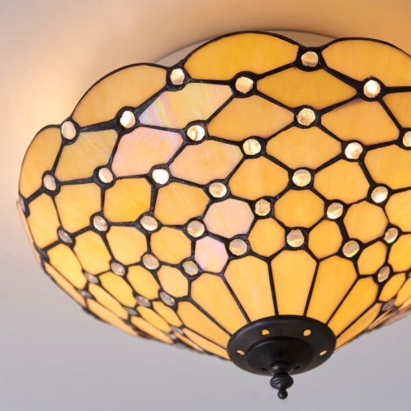 Endon 70242 - Stropní svítidlo Tiffany PEARL 2xE27/60W/230V pr. 37 cm
