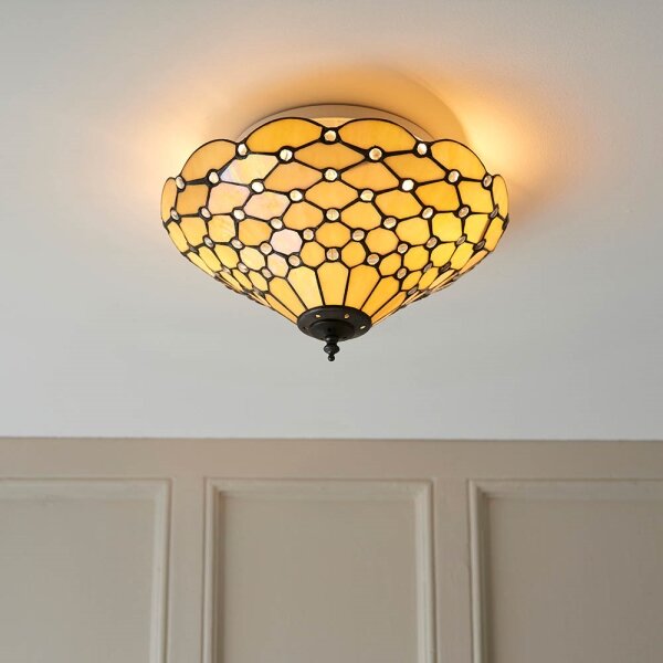 Endon 70242 - Stropní svítidlo Tiffany PEARL 2xE27/60W/230V pr. 37 cm