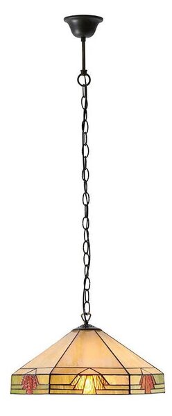 Endon 64285 - Lustr na řetězu Tiffany NEVADA 1xE27/60W/230V pr. 35 cm