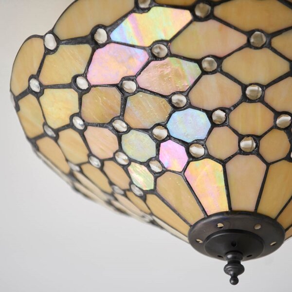 Endon 70242 - Stropní svítidlo Tiffany PEARL 2xE27/60W/230V pr. 37 cm