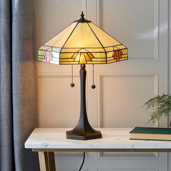 Endon 64286 - Stolní lampa Tiffany NEVADA 2xE27/60W/230V pr. 40 cm