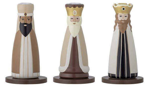 Dřevěný vánoční svícen Betiel – set 3 ks