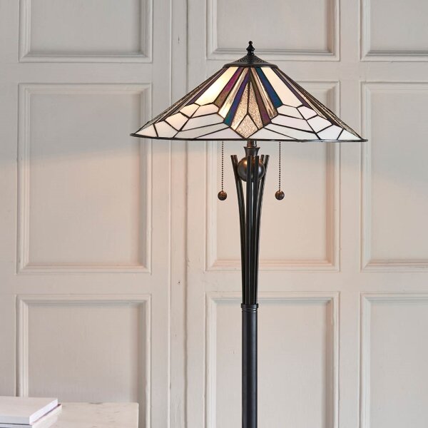 Endon 63934 - Stojací lampa Tiffany ASTORIA 2xE27/60W/230V pr. 48 cm