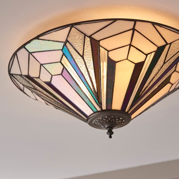 Endon 63935 - Stropní svítidlo Tiffany ASTORIA 2xE27/60W/230V pr. 48 cm