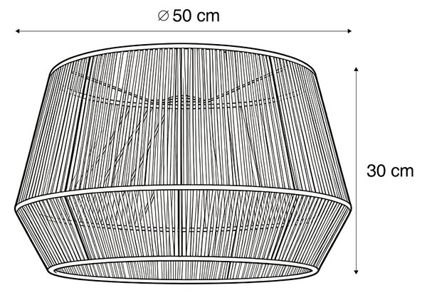 Japandi stínidlo s hnědým papírovým provazem 50/50/30 - Bullet