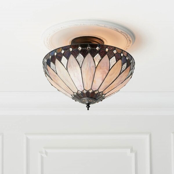 Endon 63978 - Přisazený lustr Tiffany BROOKLYN 3xE27/60W/230V pr. 40 cm