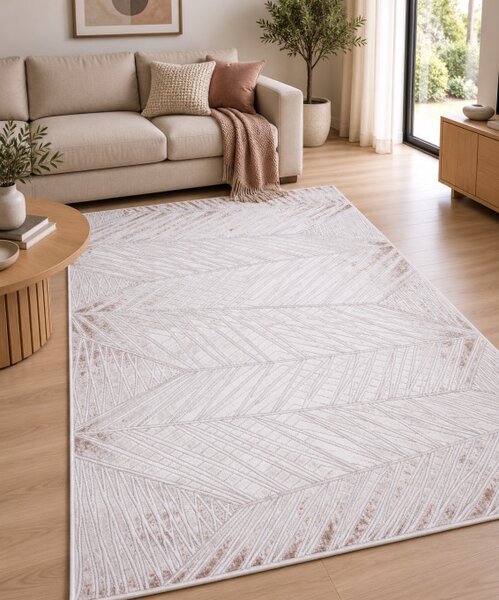Koberec BUTIK 354 krémový / hnědý