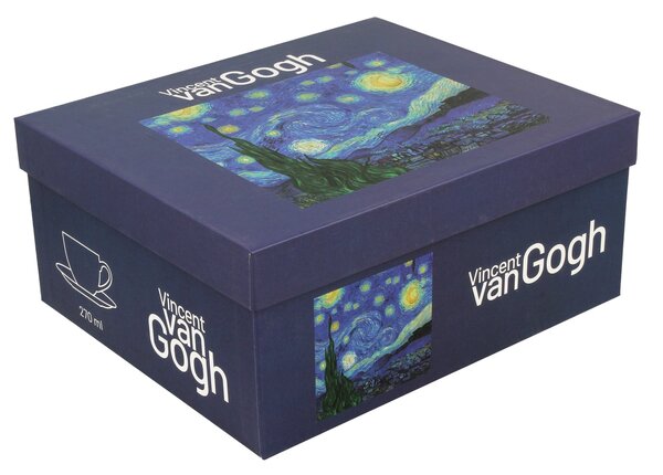 Porcelánový šálek s podšálkem Van Gogh Starry Night 250 ml sada 2ks