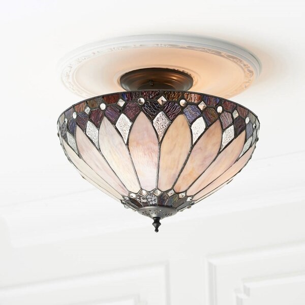 Endon 63978 - Přisazený lustr Tiffany BROOKLYN 3xE27/60W/230V pr. 40 cm