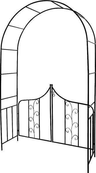Perg-N6092 Pergola Zahradní Oblouk Pro Růže Květiny Borovice Zvonek