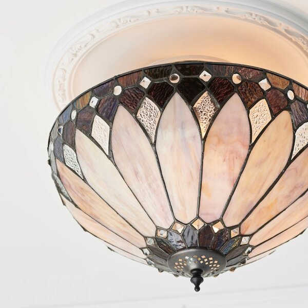 Endon 63978 - Přisazený lustr Tiffany BROOKLYN 3xE27/60W/230V pr. 40 cm