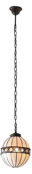 Endon 67044 - Lustr na řetězu Tiffany FARGO 1xE14/40W/230V pr. 25,5 cm