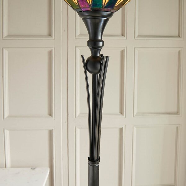 Endon 64042 - Stojací lampa Tiffany DARK STAR 1xE27/60W/230V pr. 42 cm