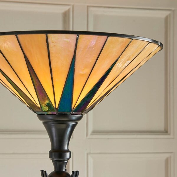 Endon 64042 - Stojací lampa Tiffany DARK STAR 1xE27/60W/230V pr. 42 cm