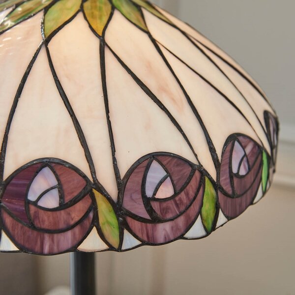 Endon 64177 - Stolní lampa Tiffany HUTCHINSON 1xE27/60W/230V pr. 40 cm